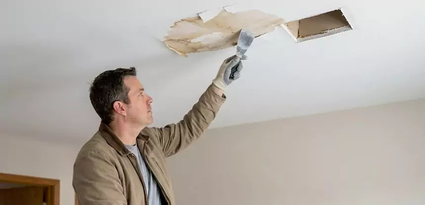 Ceiling Water Stain and Drywall Repair in Fairburn